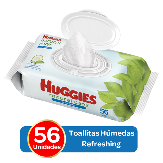 Toallitas Húmedas Huggies Refreshing Clean; 56 uds