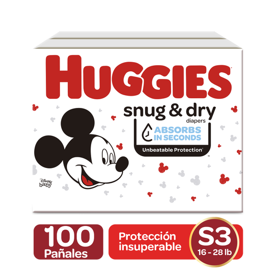 Pañales Huggies Snug&Dry Size 3; 100uds