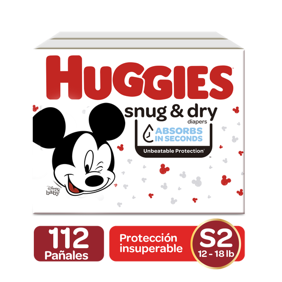 Pañales Huggies Snug&Dry Size 2; 112 uds