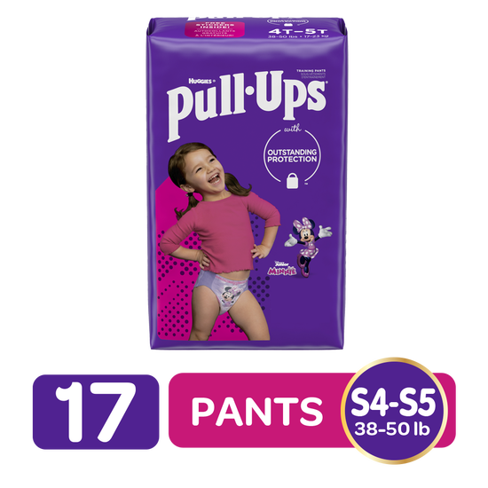 Training Pants Huggies Pull-Ups para Niña Size 4T/5T; 17uds