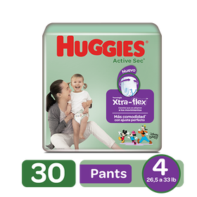 Pants Huggies Active Sec Xtra-Flex Size 4; 30uds